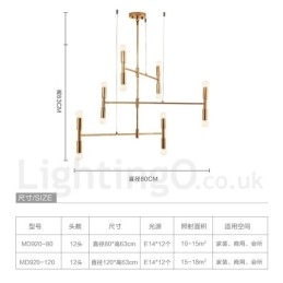 8 lumini 3 nivele candelabru modern contemporan