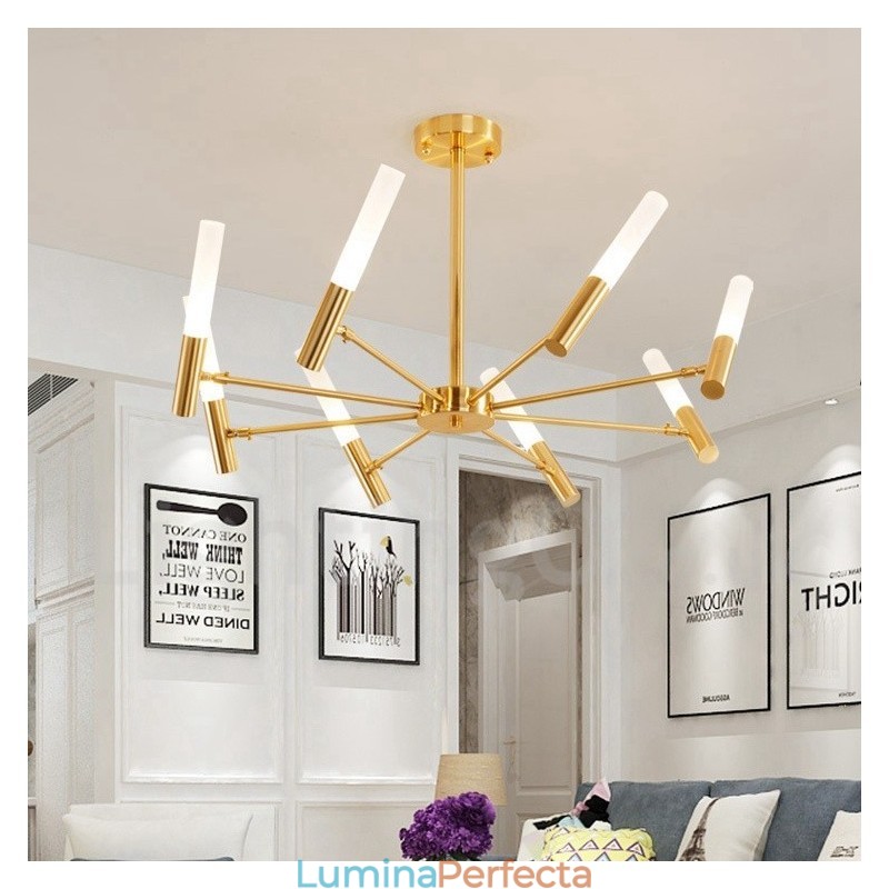 Candelabru modern rotativ cu 8 lumini