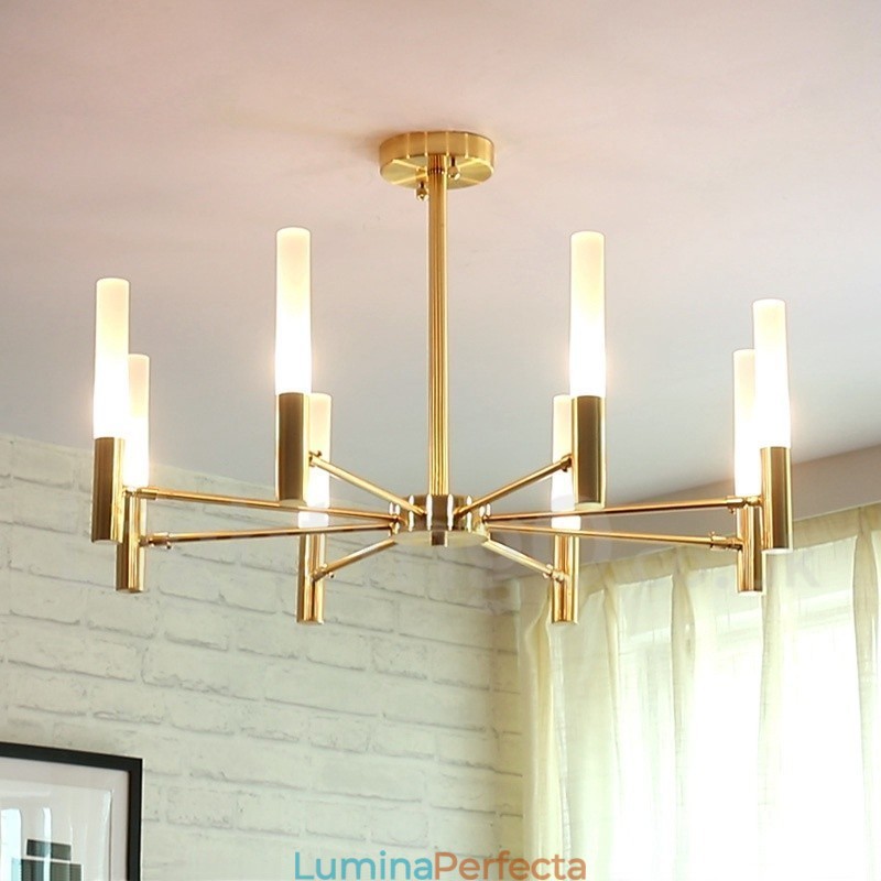 Candelabru modern rotativ cu 8 lumini