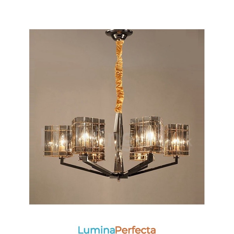 Candelabru modern contemporan cu 6 lumini