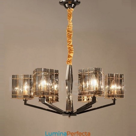 Candelabru modern contemporan cu 6 lumini Candelabru modern contemporan cu 6 lumini