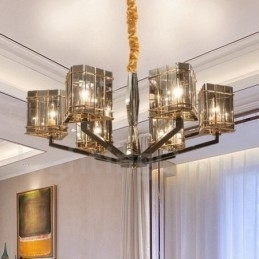 Candelabru modern contemporan cu 6 lumini