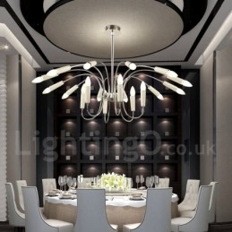 Candelabru modern contemporan cu 2 niveluri de 18 lumini