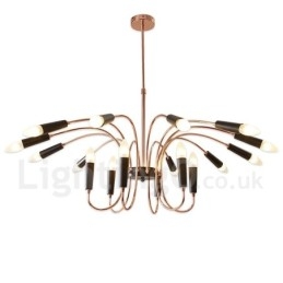 Candelabru modern contemporan cu 2 niveluri de 18 lumini
