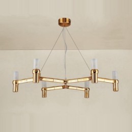 Candelabru modern contemporan cu 6 lumini, un singur nivel