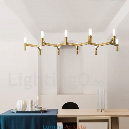 Lampă cu candelabru modern contemporan, cu un singur nivel, cu 10 lumini Lampă cu candelabru modern contemporan, cu un singur nivel, cu 10 lumini