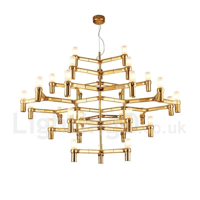30 lumini 5 nivele candelabru modern contemporan