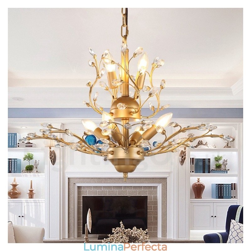 60 cm Înălțime 45 cm lățime Candelabru modern modern, cu 7 lumini