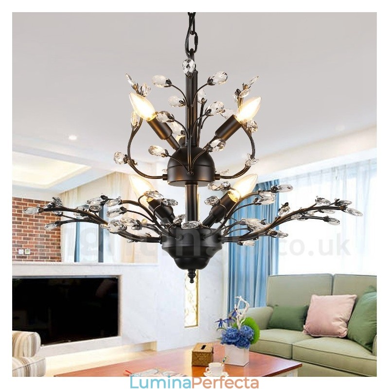 60 cm Înălțime 45 cm lățime Candelabru modern modern, cu 7 lumini