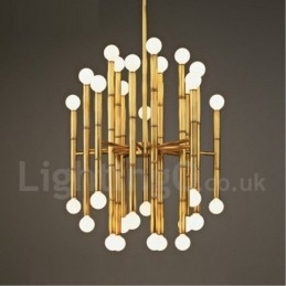 Candelabru modern și contemporan cu 30 de lumini și 2 niveluri pentru lumină