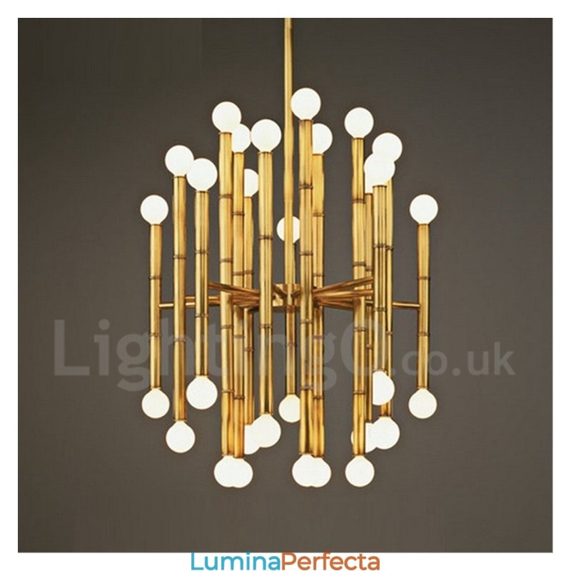 Candelabru modern și contemporan cu 30 de lumini și 2 niveluri pentru lumină
