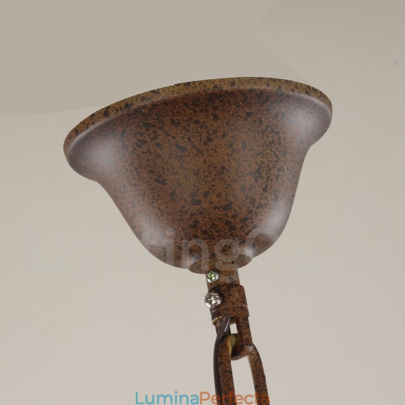 Candelabru rustic din lemn, vintage, cu 6 lumini, cu un singur nivel
