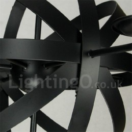 Candelabru retro vintage din metal cu 6 lumini cu un singur nivel