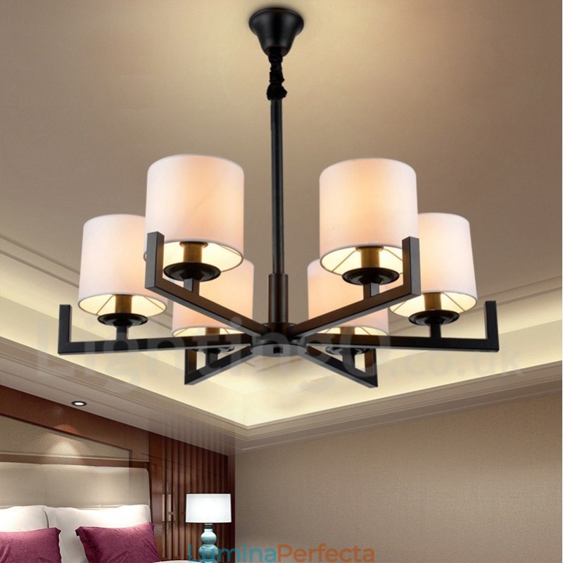 Lampă cu candelabru modern, contemporan, cu 6 lumini