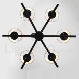 Lampă cu candelabru modern, contemporan, cu 6 lumini