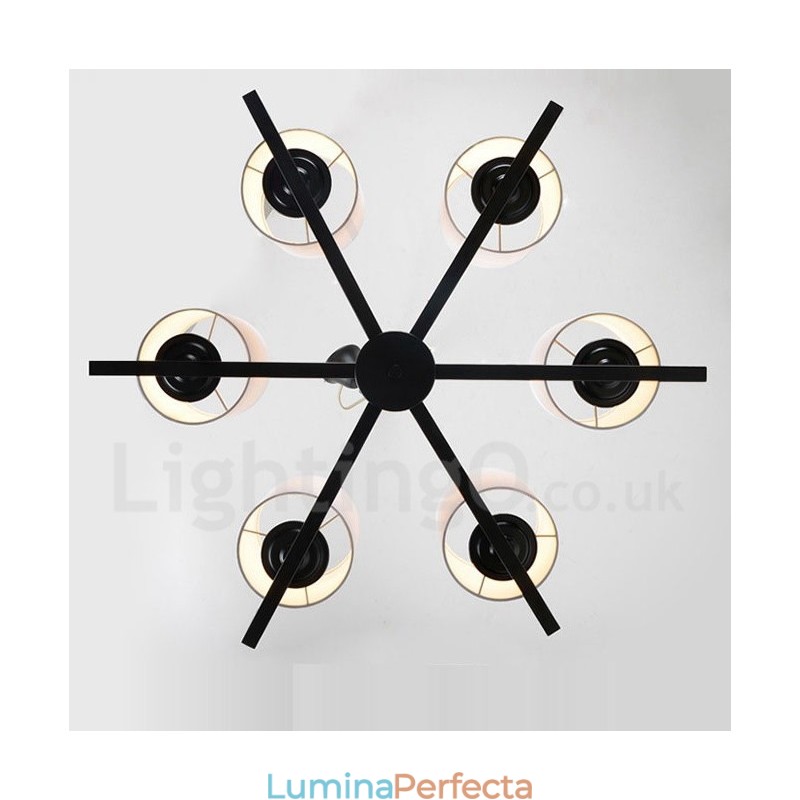 Lampă cu candelabru modern, contemporan, cu 6 lumini