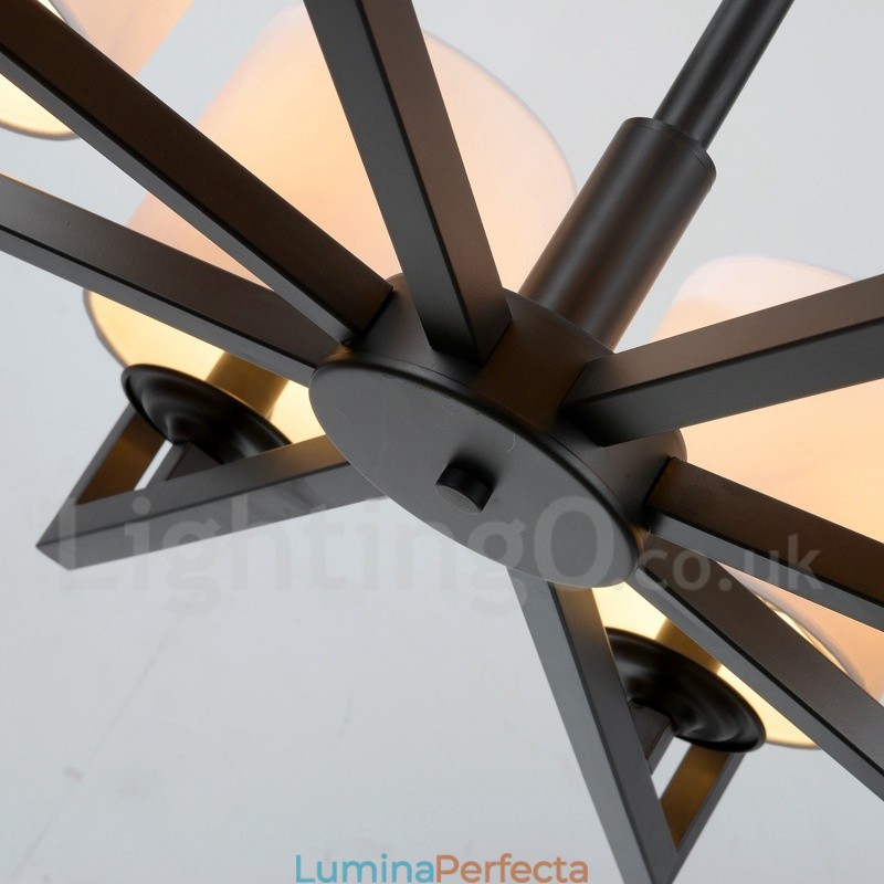 Lampă cu candelabru modern, contemporan, cu 8 lumini