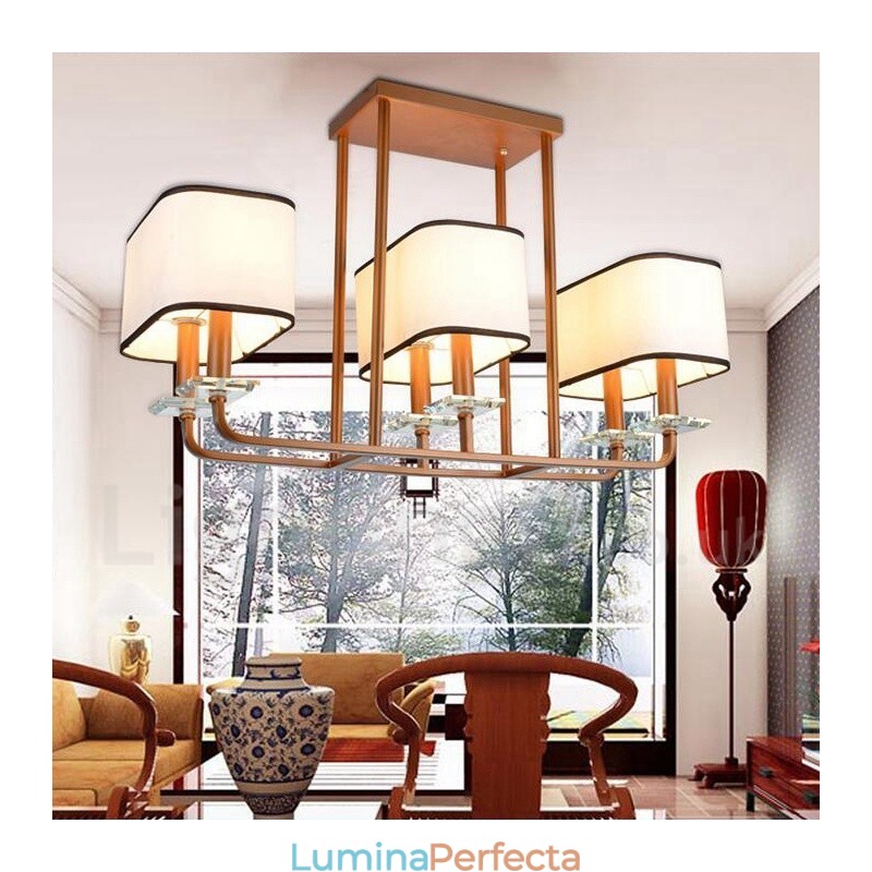 Lampă cu candelabru modern, contemporan, cu 6 lumini