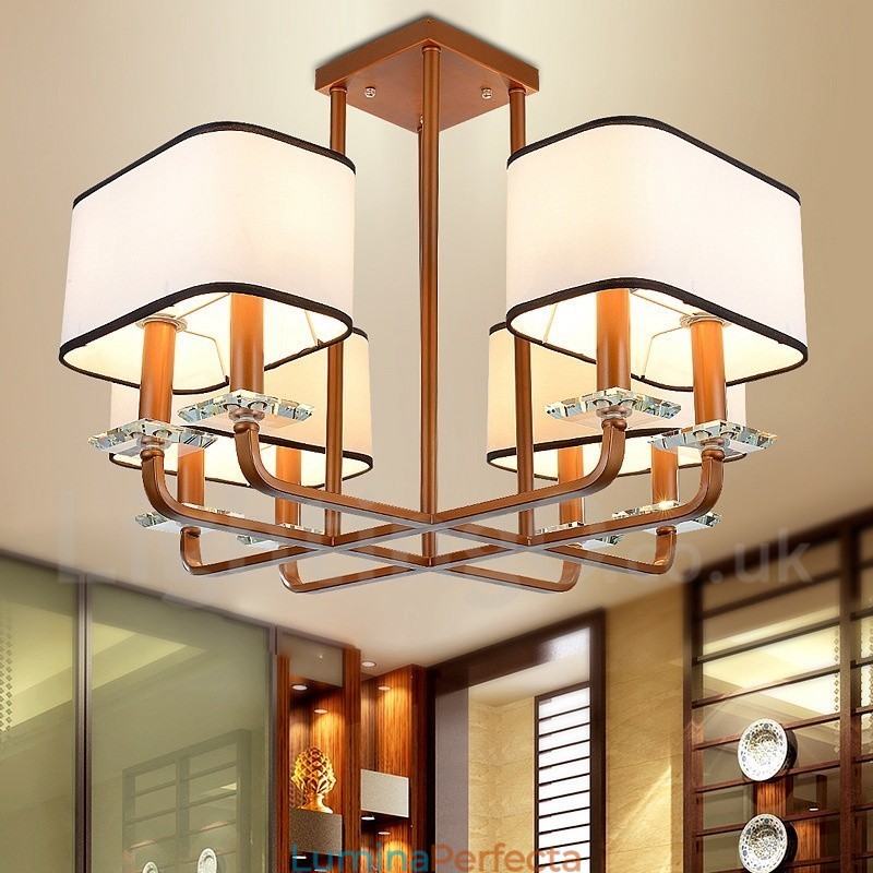Lampă cu candelabru modern, contemporan, cu 8 lumini