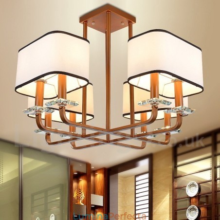 Lampă cu candelabru modern, contemporan, cu 8 lumini Lampă cu candelabru modern, contemporan, cu 8 lumini
