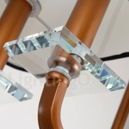 Lampă cu candelabru modern, contemporan, cu 8 lumini