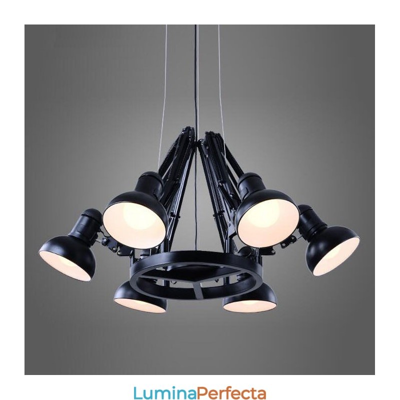 Lampă cu candelabru modern contemporan cu 6 lumini