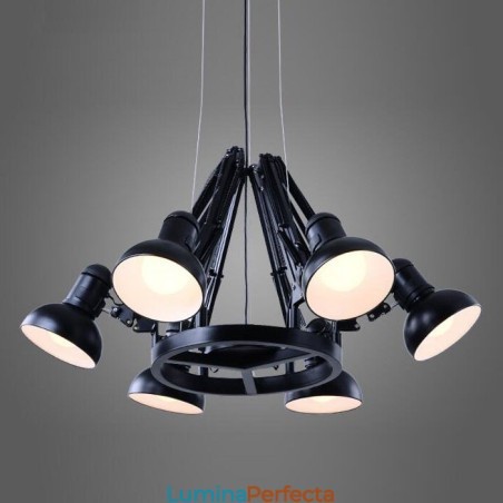 Lampă cu candelabru modern contemporan cu 6 lumini Lampă cu candelabru modern contemporan cu 6 lumini