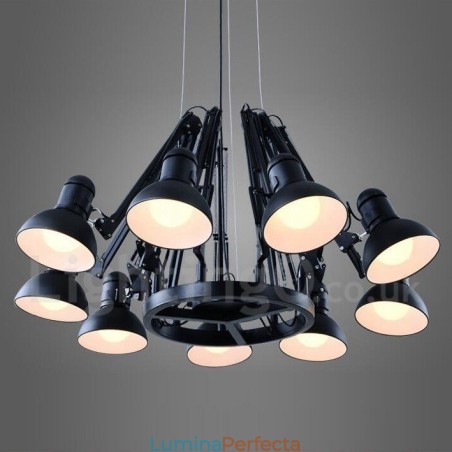 Candelabru cu 9 lumini, modern, contemporan, cu un singur nivel Candelabru cu 9 lumini, modern, contemporan, cu un singur nivel