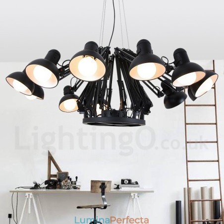 Lampă cu candelabru modern contemporan cu 12 lumini Lampă cu candelabru modern contemporan cu 12 lumini