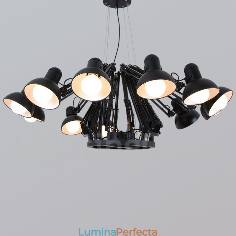 Lampă cu candelabru modern contemporan cu 12 lumini