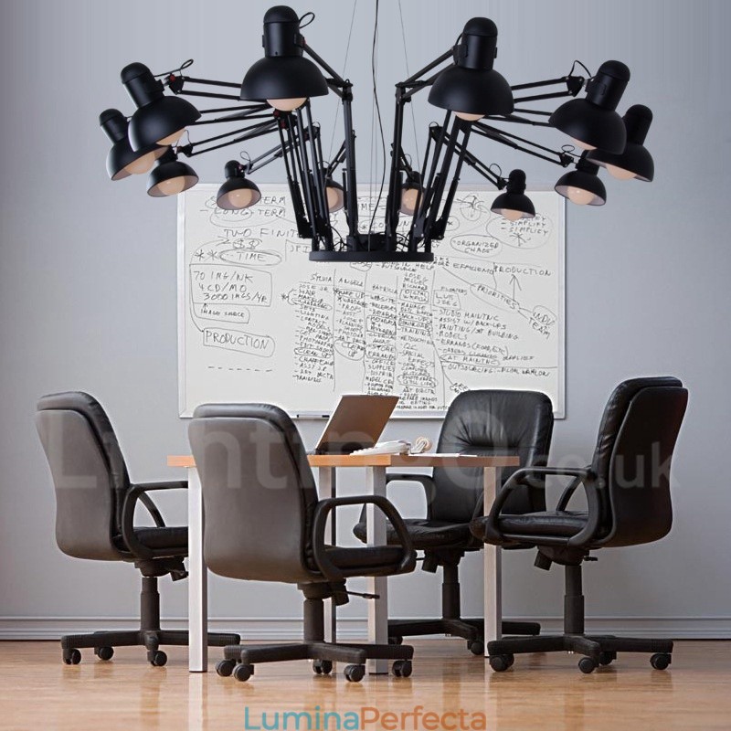 Lampă cu candelabru modern contemporan cu 12 lumini