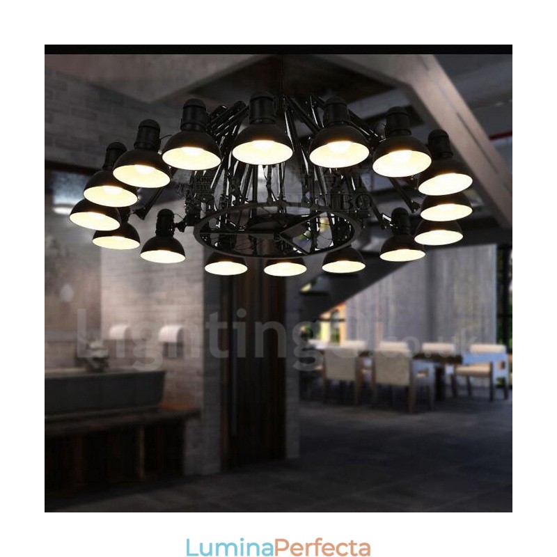 Lampă cu candelabru modern contemporan cu 16 lumini