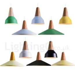 Lampă suspendată modernă, contemporană, din lemn, cu 1 lumină