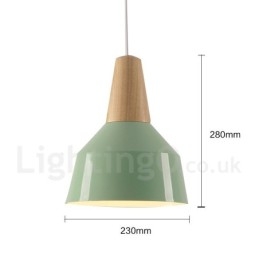 Lampă suspendată modernă, contemporană, din lemn, cu 1 lumină