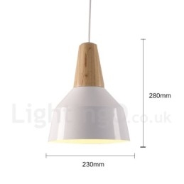Lampă suspendată modernă, contemporană, din lemn, cu 1 lumină