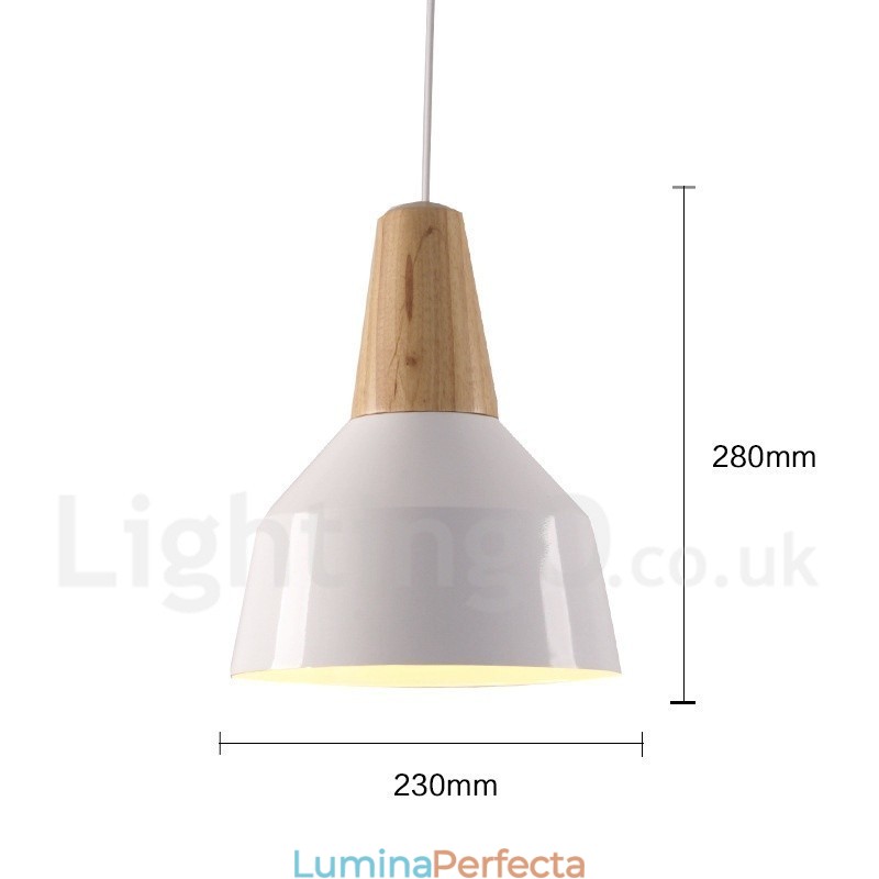 Lampă suspendată modernă, contemporană, din lemn, cu 1 lumină