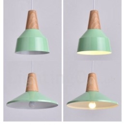 Lampă suspendată modernă, contemporană, din lemn, cu 1 lumină