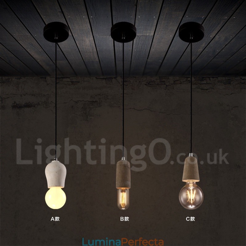 1 Lumină Rustic Lodge Concrte Pandantiv