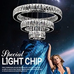 Lustre de cristal Iluminat modern Trei inele D305070 K9 Plafoniere mari din cristal