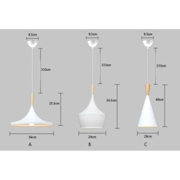 Lampă suspendată modernă și contemporană cu 1 lumină