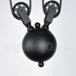 Lampă suspendată din metal vintage country cu 2 lumini