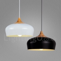 Lampă suspendată modernă, contemporană, din lemn, cu 1 lumină