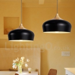 Lampă suspendată modernă, contemporană, din lemn, cu 1 lumină