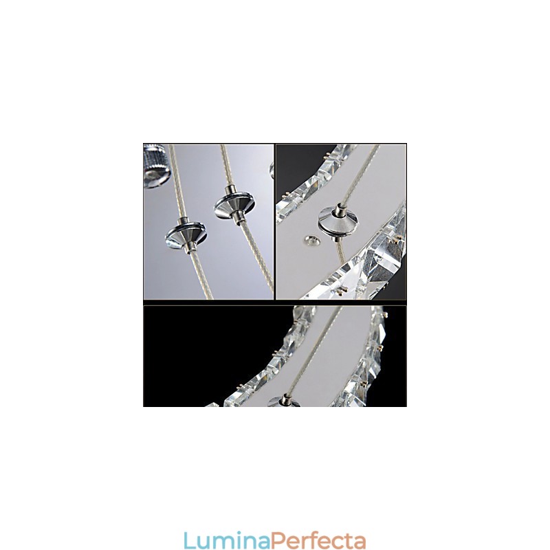 Lustre de cristal Iluminat modern Trei inele D305070 K9 Plafoniere mari din cristal