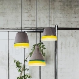 Lampă suspendată vintage din beton cu 1 lumină