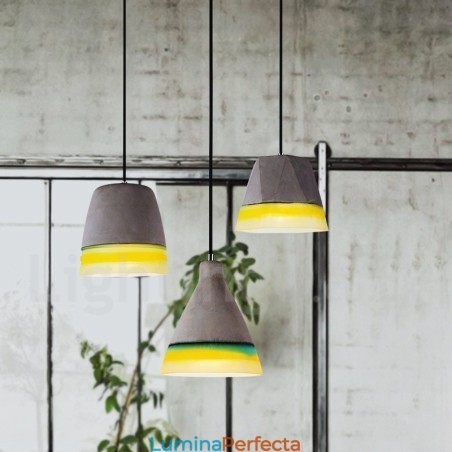 Lampă suspendată vintage din beton cu 1 lumină Lampă suspendată vintage din beton cu 1 lumină