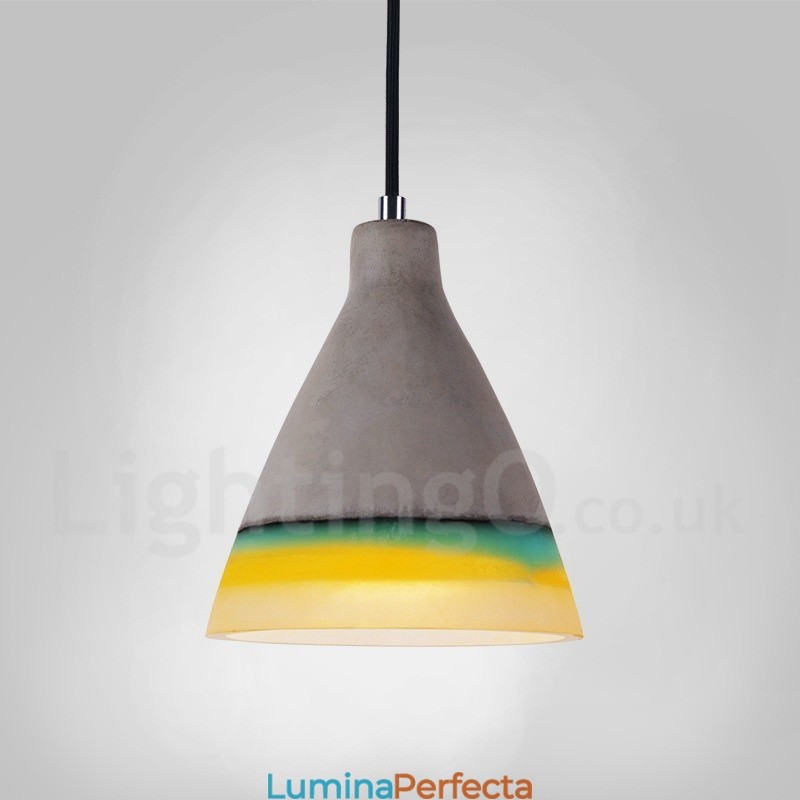 Lampă suspendată vintage din beton cu 1 lumină