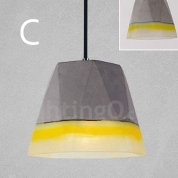 Lampă suspendată vintage din beton cu 1 lumină