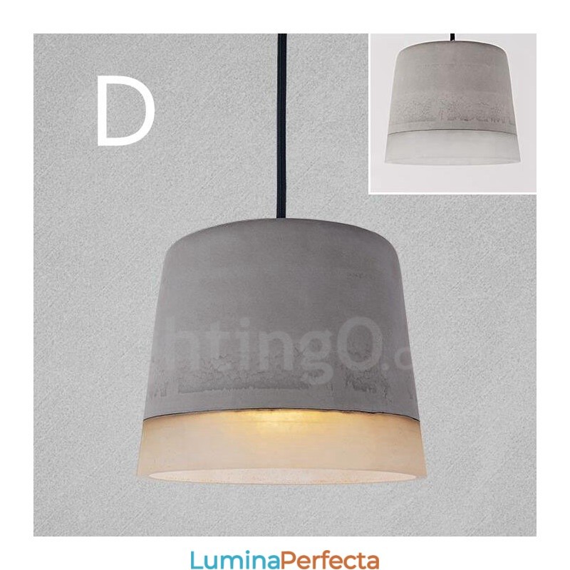 Lampă suspendată vintage din beton cu 1 lumină