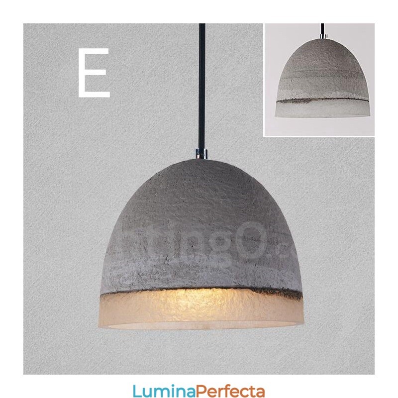 Lampă suspendată vintage din beton cu 1 lumină